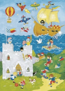 Dobrodružná dětská fototapeta – Piráti, rytíři a pohádkový svět