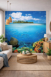 Fototapeta – Tropický podmořský svět s korály a rybami