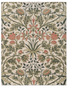 Designový koberec Morris & Co Hyacinth Natural s jemným květinovým motivem v neutrálních přírodních tónech