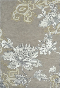 Vlněný koberec Wedgwood Fabled Floral grey